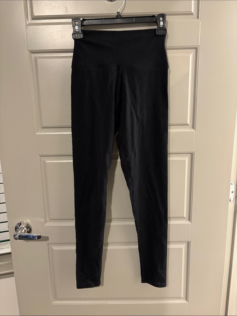 aerie Black Active Leggings with Subtle Logo